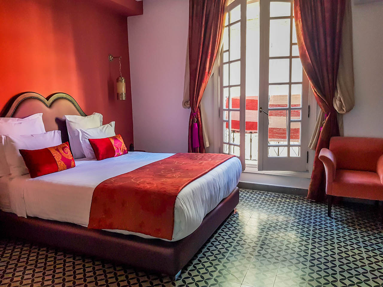 Hotelkamers in Dar Souran in Tanger.